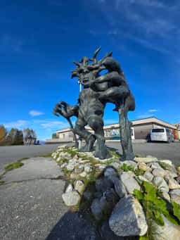 Troll statue on the Vikran territory