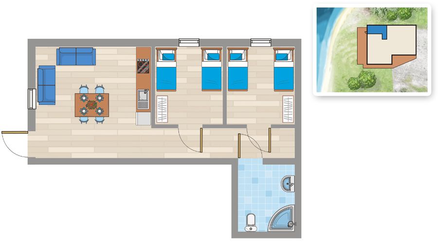 Floor plan of Nordlys