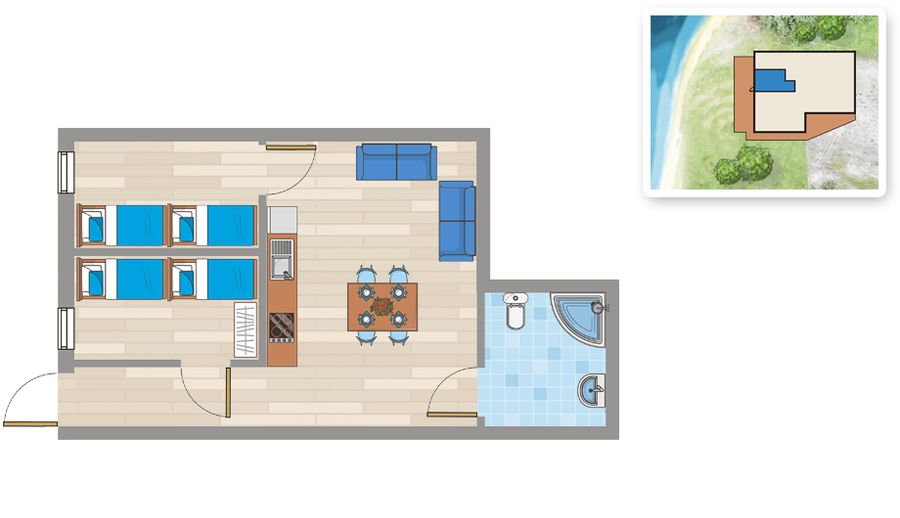 Floor plan of Havblikk